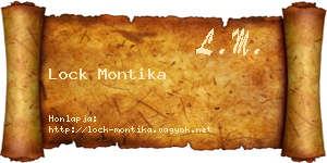 Lock Montika névjegykártya